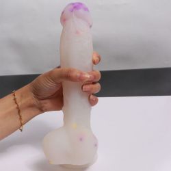 dildo Dream Toys MAGIC s prísavkou 23 cm, farebné flitre