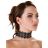 Obojok čipkový Cottelli Collection Rhinestone Choker black