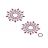 Lepítka GLORIA glittering jewelry black and pink 2 ks