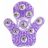 Masážna rukavica Roller Balls Massager purple