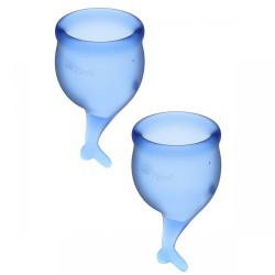 Menštruačné kalíšky SATISFYER FEEL SECURE Menstrual CUP blue