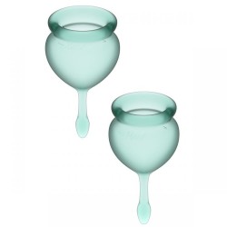 Menštruačné kalíšky SATISFYER FEEL GOOD Menstrual CUP green