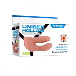 Unisex dvojitý penetrátor návlek na penis pripínací 15cm LOVETOY
