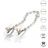 Štipce na bradavky CalExotic Crystal Chain Nipple Clamps silver