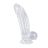 RIKI transparentné dildo s prísavkou 16 cm