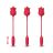 ROSE Vibrátor, dildo, lízání, přirážení, G Spot, 3 v 1,