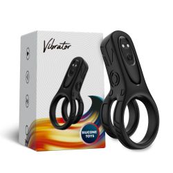 Vibračný prstenec ARMONY, čierny, vodotesný, 9 vibrácií