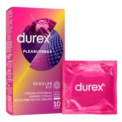 Durex Pleasuremax - Vrúbkované kondómy 10 ks