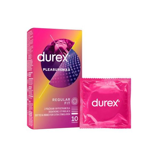 Durex Pleasuremax - Vrúbkované kondómy 10 ks