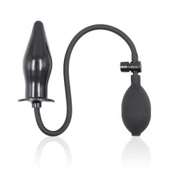 Nafukovacie dildo Sexys, análny a vaginálny, čierny